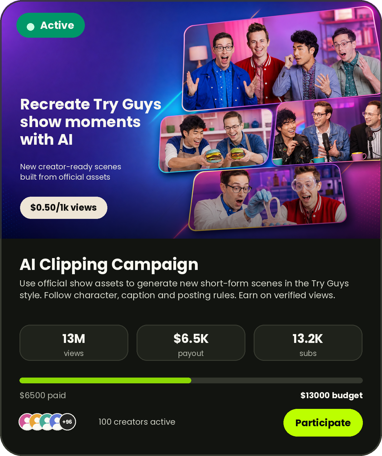 AI clipping campaign