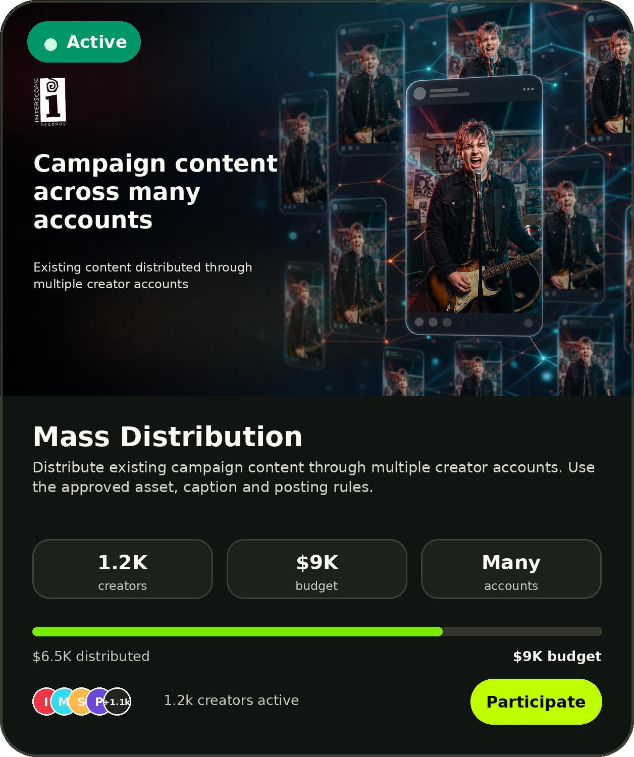 Mass distribution campaign
